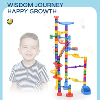 HKM-853907 Glow in the Dark Marble Race Track Building Set for Kids - Educational Construction Toy