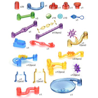 HKM-853907 Glow in the Dark Marble Race Track Building Set for Kids - Educational Construction Toy