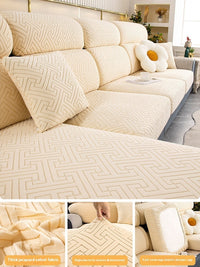 HKM-853971 Non-Slip Sofa Cushion Cover in Various Colors and Sizes, Modern Stripe Pattern