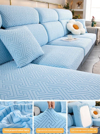 HKM-853971 Non-Slip Sofa Cushion Cover in Various Colors and Sizes, Modern Stripe Pattern