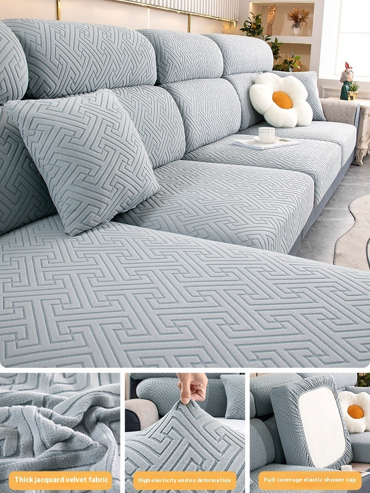 HKM-853971 Non-Slip Sofa Cushion Cover in Various Colors and Sizes, Modern Stripe Pattern