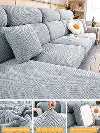 HKM-853971 Non-Slip Sofa Cushion Cover in Various Colors and Sizes, Modern Stripe Pattern