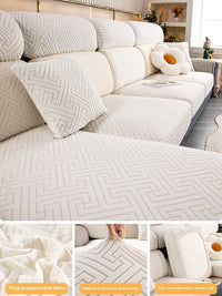 HKM-853971 Non-Slip Sofa Cushion Cover in Various Colors and Sizes, Modern Stripe Pattern