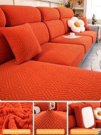 HKM-853971 Non-Slip Sofa Cushion Cover in Various Colors and Sizes, Modern Stripe Pattern