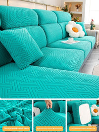 HKM-853971 Non-Slip Sofa Cushion Cover in Various Colors and Sizes, Modern Stripe Pattern