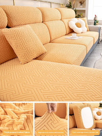 HKM-853971 Non-Slip Sofa Cushion Cover in Various Colors and Sizes, Modern Stripe Pattern