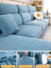 HKM-853971 Non-Slip Sofa Cushion Cover in Various Colors and Sizes, Modern Stripe Pattern