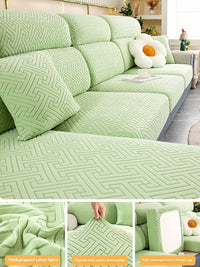 HKM-853971 Non-Slip Sofa Cushion Cover in Various Colors and Sizes, Modern Stripe Pattern