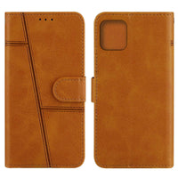 HKM-854163 Calf Pattern PU Mobile Phone Case with Card Holder - Multi-Size Compatibility