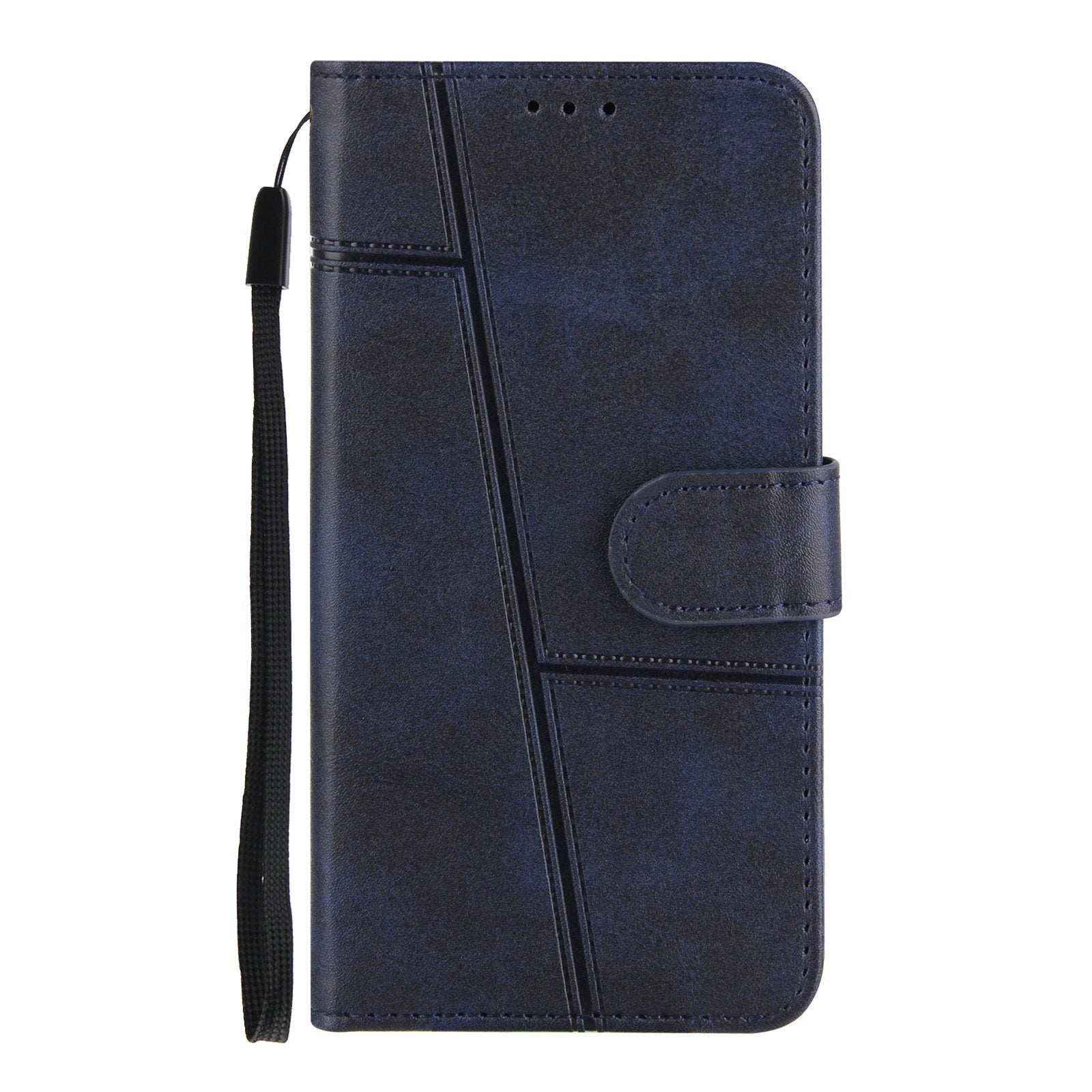 HKM-854163 Calf Pattern PU Mobile Phone Case with Card Holder - Multi-Size Compatibility