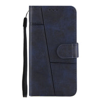HKM-854163 Calf Pattern PU Mobile Phone Case with Card Holder - Multi-Size Compatibility