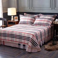HKM-854227 Comfortable Four-Piece Printed Cotton Bed Set