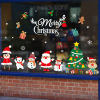 HKM-854355 Large PVC Cartoon Style Door Shop Window Sticker - Waterproof Wall Décor for Living Room