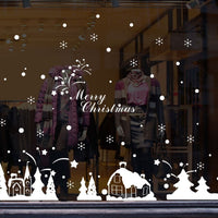 HKM-854355 Large PVC Cartoon Style Door Shop Window Sticker - Waterproof Wall Décor for Living Room