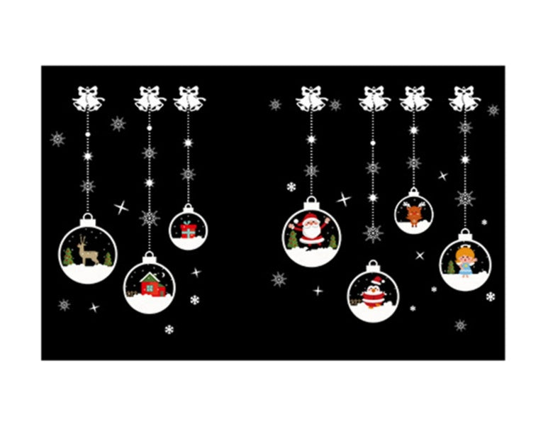 HKM-854355 Large PVC Cartoon Style Door Shop Window Sticker - Waterproof Wall Décor for Living Room