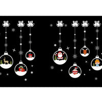 HKM-854355 Large PVC Cartoon Style Door Shop Window Sticker - Waterproof Wall Décor for Living Room