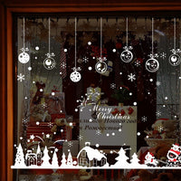 HKM-854355 Large PVC Cartoon Style Door Shop Window Sticker - Waterproof Wall Décor for Living Room
