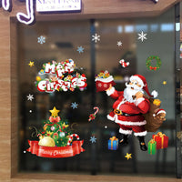 HKM-854355 Large PVC Cartoon Style Door Shop Window Sticker - Waterproof Wall Décor for Living Room