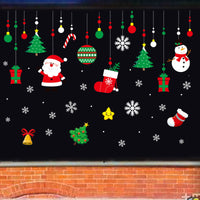 HKM-854355 Large PVC Cartoon Style Door Shop Window Sticker - Waterproof Wall Décor for Living Room