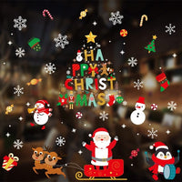 HKM-854355 Large PVC Cartoon Style Door Shop Window Sticker - Waterproof Wall Décor for Living Room