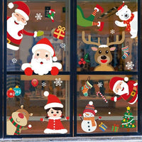 HKM-854355 Large PVC Cartoon Style Door Shop Window Sticker - Waterproof Wall Décor for Living Room
