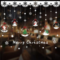 HKM-854355 Large PVC Cartoon Style Door Shop Window Sticker - Waterproof Wall Décor for Living Room