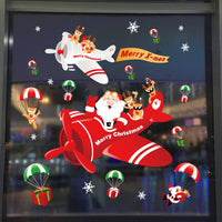 HKM-854355 Large PVC Cartoon Style Door Shop Window Sticker - Waterproof Wall Décor for Living Room