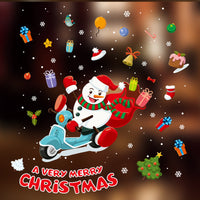 HKM-854355 Large PVC Cartoon Style Door Shop Window Sticker - Waterproof Wall Décor for Living Room