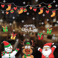 HKM-854355 Large PVC Cartoon Style Door Shop Window Sticker - Waterproof Wall Décor for Living Room