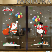 HKM-854355 Large PVC Cartoon Style Door Shop Window Sticker - Waterproof Wall Décor for Living Room