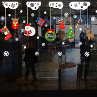 HKM-854355 Large PVC Cartoon Style Door Shop Window Sticker - Waterproof Wall Décor for Living Room