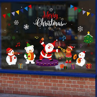 HKM-854355 Large PVC Cartoon Style Door Shop Window Sticker - Waterproof Wall Décor for Living Room