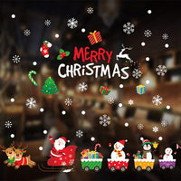 HKM-854355 Large PVC Cartoon Style Door Shop Window Sticker - Waterproof Wall Décor for Living Room