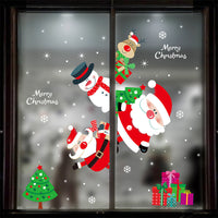 HKM-854355 Large PVC Cartoon Style Door Shop Window Sticker - Waterproof Wall Décor for Living Room