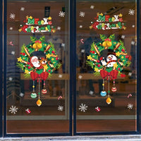 HKM-854355 Large PVC Cartoon Style Door Shop Window Sticker - Waterproof Wall Décor for Living Room
