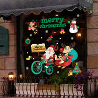 HKM-854355 Large PVC Cartoon Style Door Shop Window Sticker - Waterproof Wall Décor for Living Room