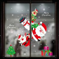 HKM-854355 Large PVC Cartoon Style Door Shop Window Sticker - Waterproof Wall Décor for Living Room