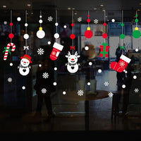 HKM-854355 Large PVC Cartoon Style Door Shop Window Sticker - Waterproof Wall Décor for Living Room