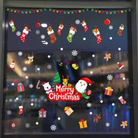 HKM-854355 Large PVC Cartoon Style Door Shop Window Sticker - Waterproof Wall Décor for Living Room