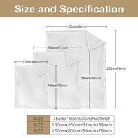 HKM-854547 3D Horse Print Flannel Throw Blanket - Soft Plush Fleece for Couch and Bed, Available in Two Sizes