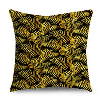 HKM-854611 Black Gold Polyester Peach Skin Pillowcase - 45x45 CM