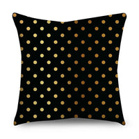 HKM-854611 Black Gold Polyester Peach Skin Pillowcase - 45x45 CM