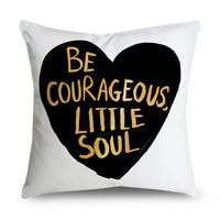 HKM-854611 Black Gold Polyester Peach Skin Pillowcase - 45x45 CM