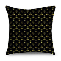 HKM-854611 Black Gold Polyester Peach Skin Pillowcase - 45x45 CM
