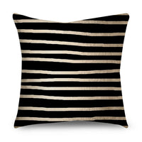 HKM-854611 Black Gold Polyester Peach Skin Pillowcase - 45x45 CM