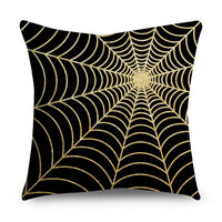 HKM-854611 Black Gold Polyester Peach Skin Pillowcase - 45x45 CM