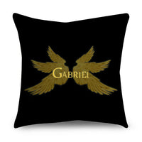 HKM-854611 Black Gold Polyester Peach Skin Pillowcase - 45x45 CM
