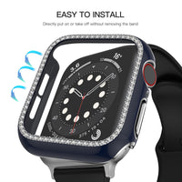 HKM-854739 Diamond Protective Case for Apple Watch - Compatible 38mm, 40mm, 42mm, 44mm Models