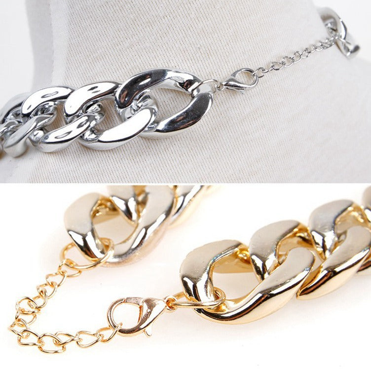 HKM-854931 Elegant Dog Necklace Collar in Gold Tone for Small and Medium Pets - Adjustable Size 21cm to 50cm