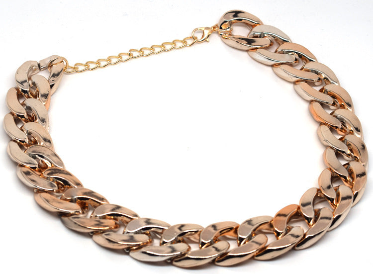 HKM-854931 Elegant Dog Necklace Collar in Gold Tone for Small and Medium Pets - Adjustable Size 21cm to 50cm
